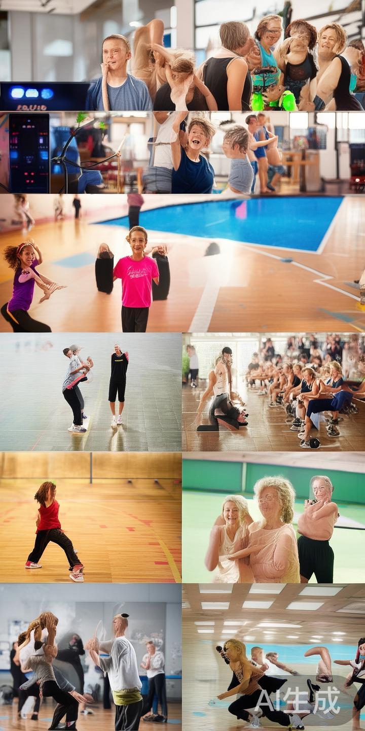 第三，丰富多样的运动内容。包括运动游戏、健身锻炼、