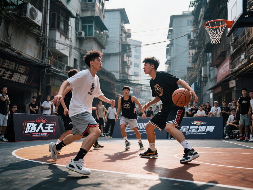 在街头巷尾，总能看到一群年轻人挥洒汗水，用篮球书写